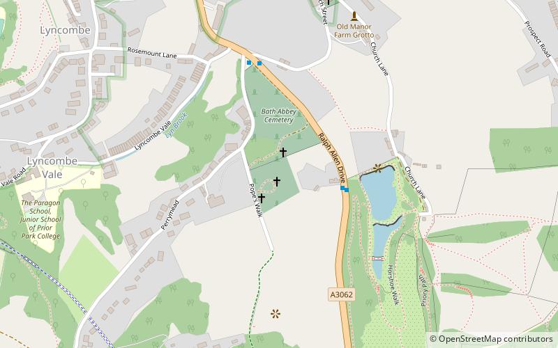 Bath Abbey Cemetery location map