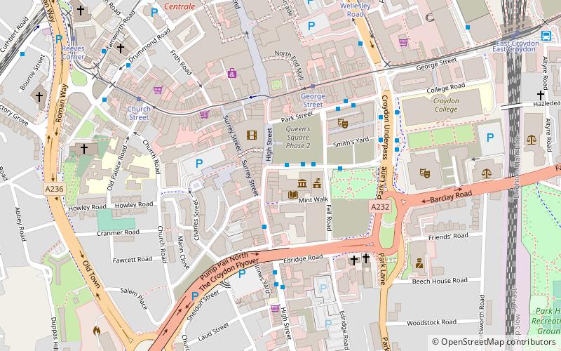 Croydon Clocktower location map