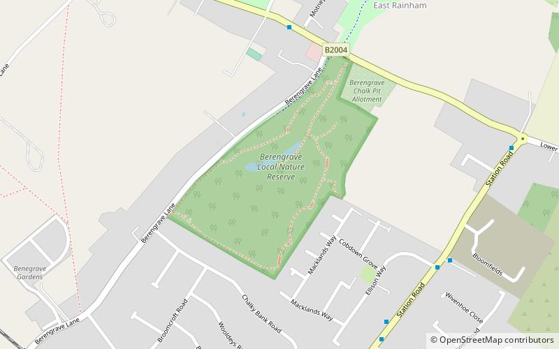 Berengrave Chalk Pit location map