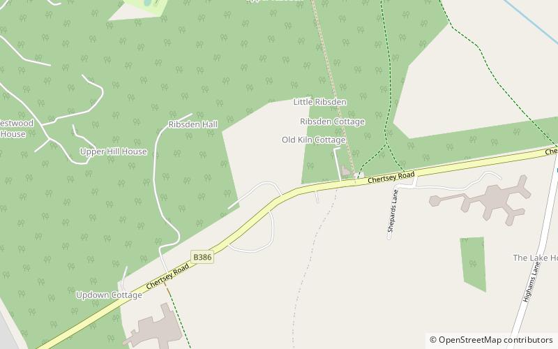 ribsden holt windlesham location map