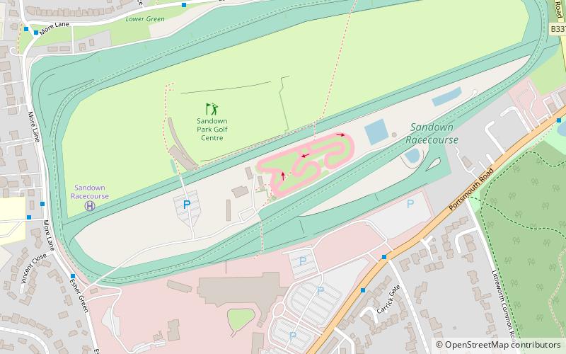 Hippodrome de Sandown Park location map