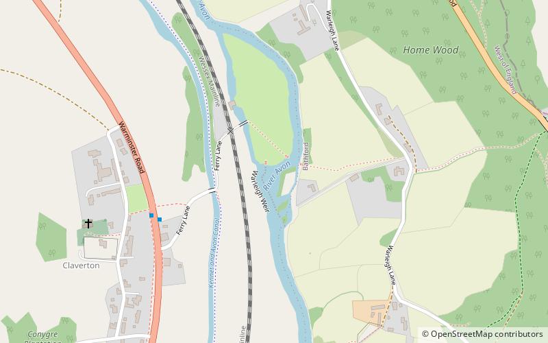 Warleigh Weir location map