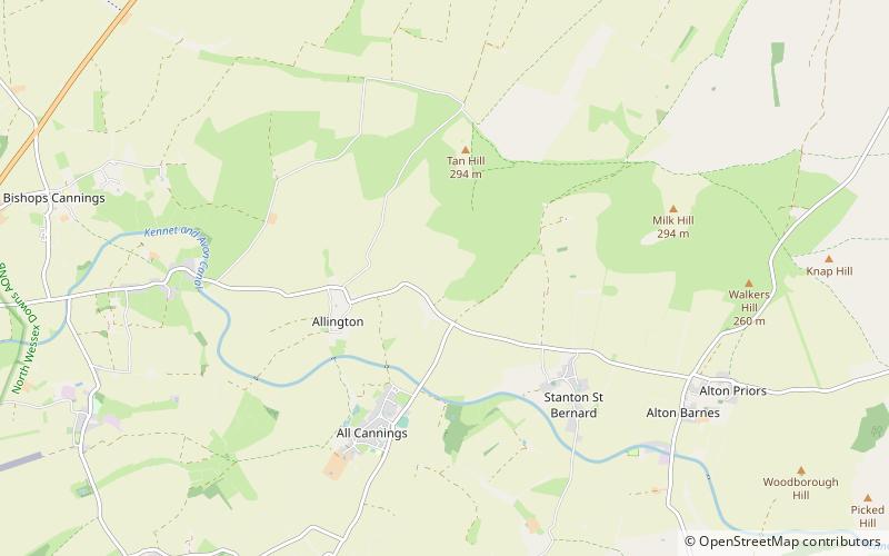 All Cannings Cross location map