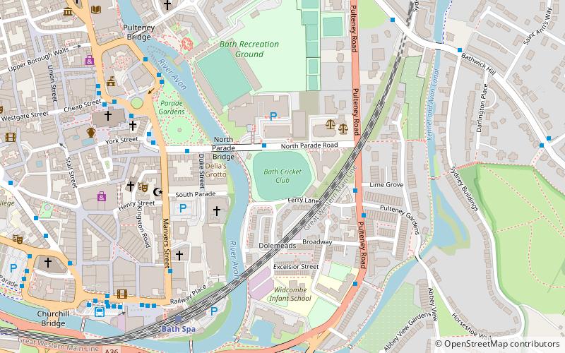 Bath Cricket Club Ground location map