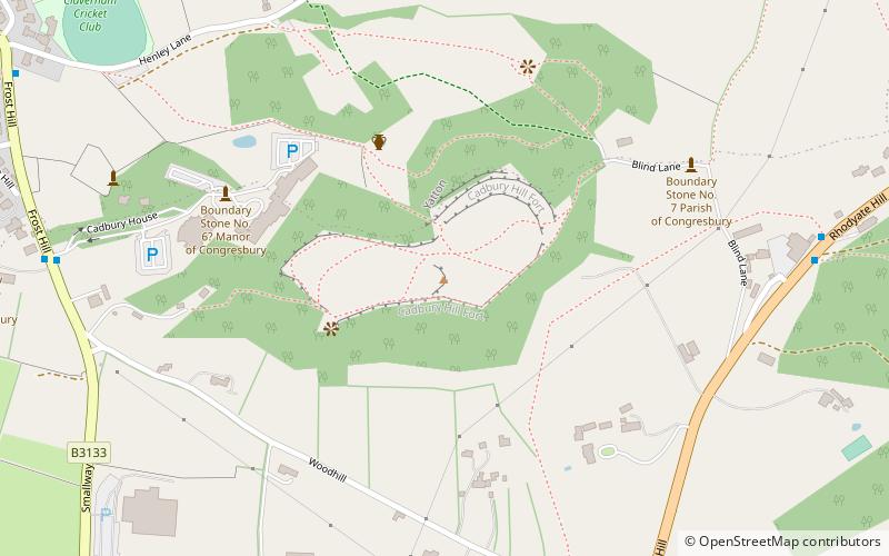 Cadbury Hill location map