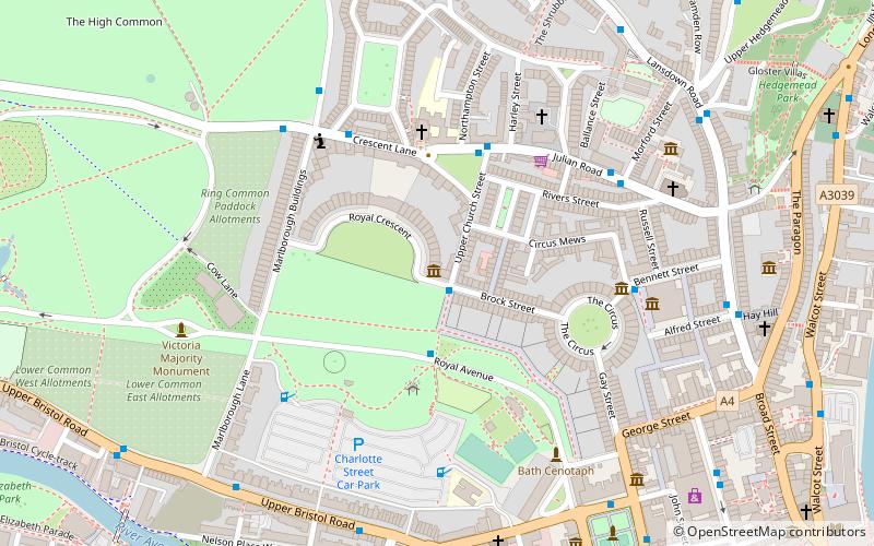 No. 1 Royal Crescent location map