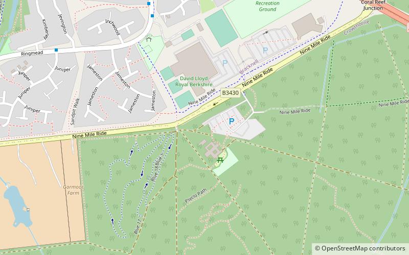 swinley forest bike trails crowthorne location map