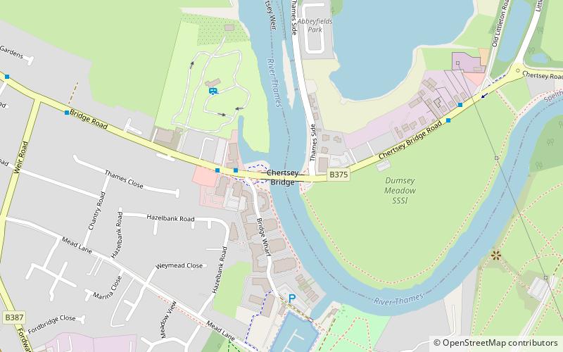 Chertsey Bridge location map