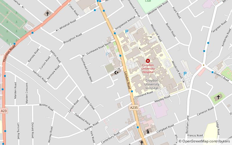 Croydon Mosque location map