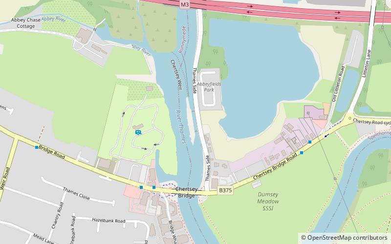Chertsey Lock location map