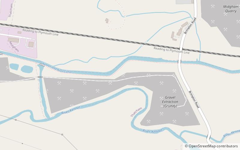 Midgham Lock location map
