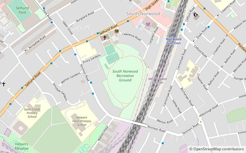 South Norwood Recreation Ground location map