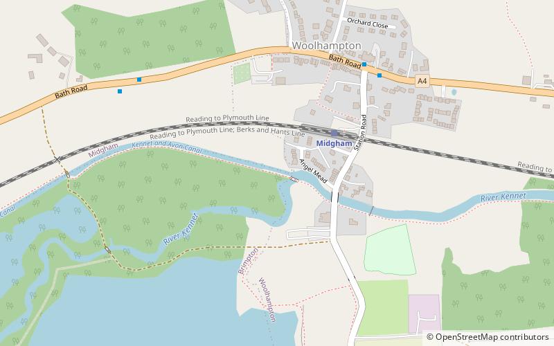 Woolhampton Lock location map