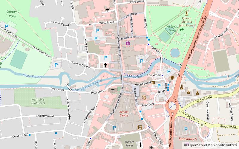 Newbury Lock location map