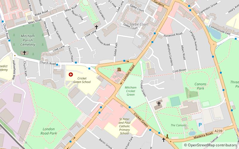 Mitcham Vestry Hall location map