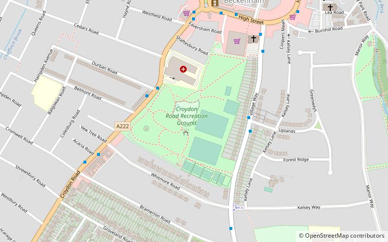 croydon road recreation ground location map