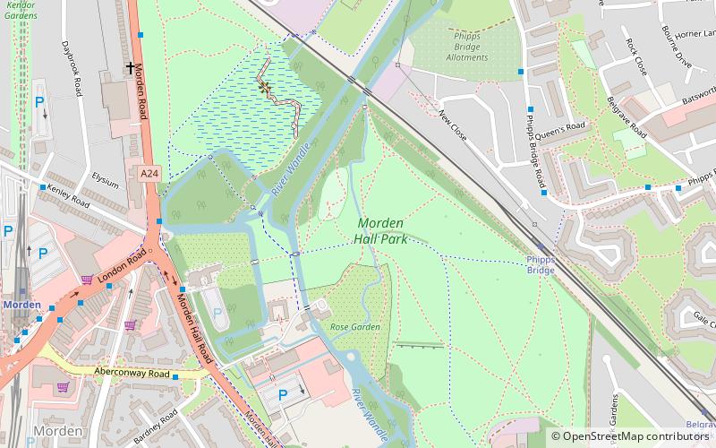 Morden Hall Park location map