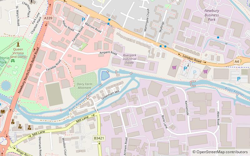 Greenham Lock location map
