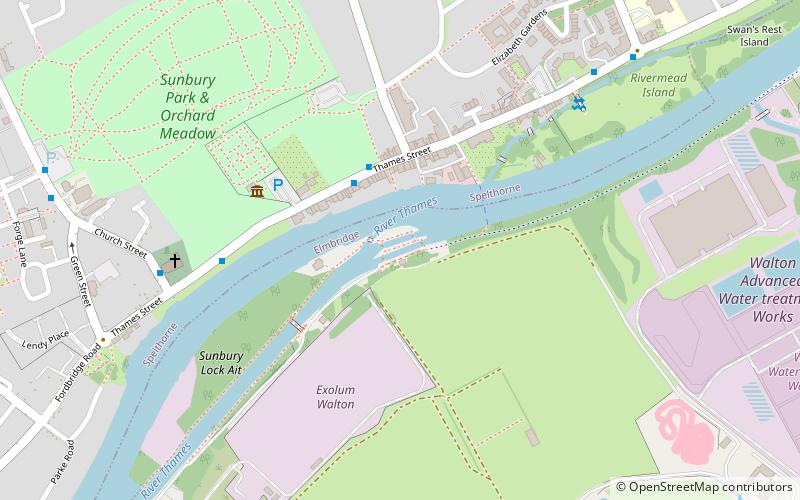 Sunbury Lock location map