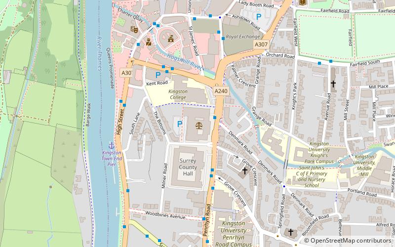 Kingston-upon-Thames Crown Court location map