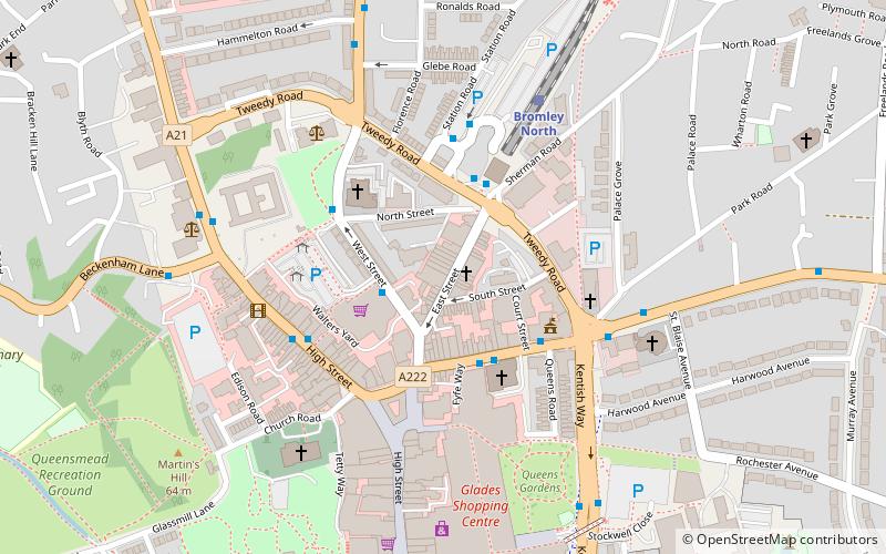 East Street drill hall location map