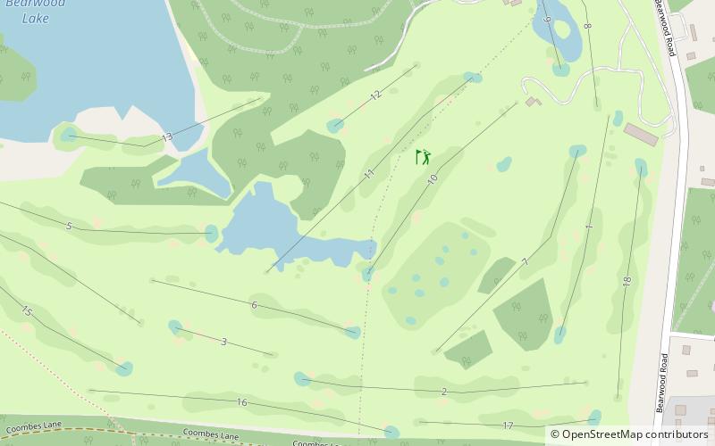 bearwood lakes golf club location map