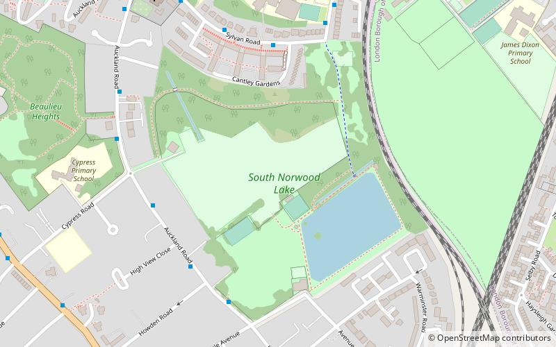 South Norwood Lake and Grounds location map
