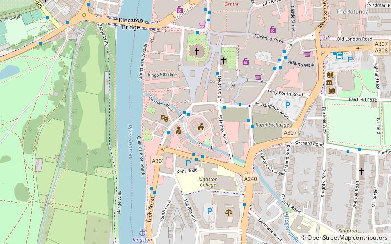 Kingston upon Thames Guildhall location map