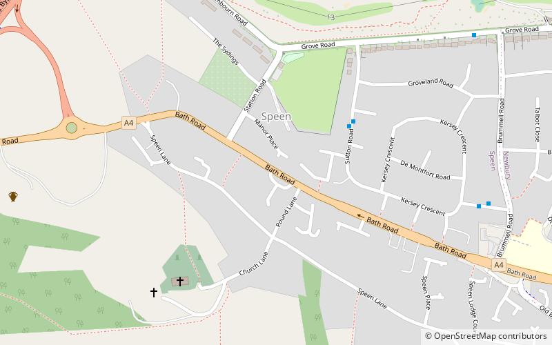 Speen location map