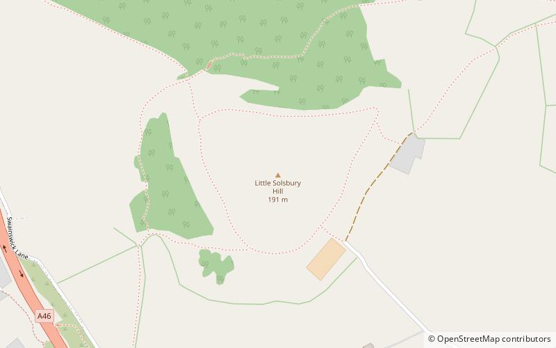 Solsbury Hill location map