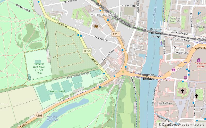 St John's Hampton Wick location map