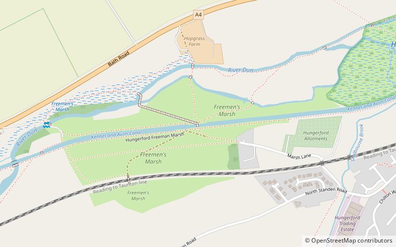 Écluse de Hungerford Marsh location map