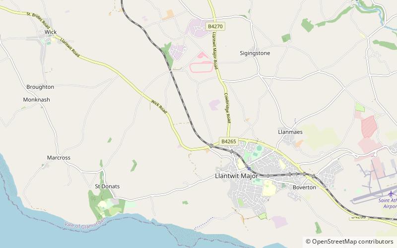 Llantwit Major Roman Villa location map