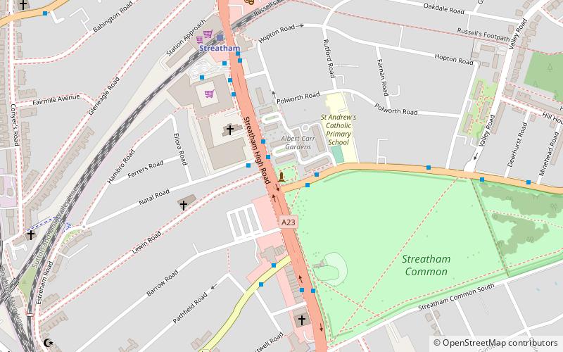 Streatham War Memorial location map