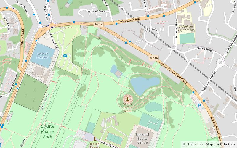 Crystal Palace Bowl location map