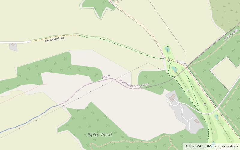 congrove field and the tumps saltford location map