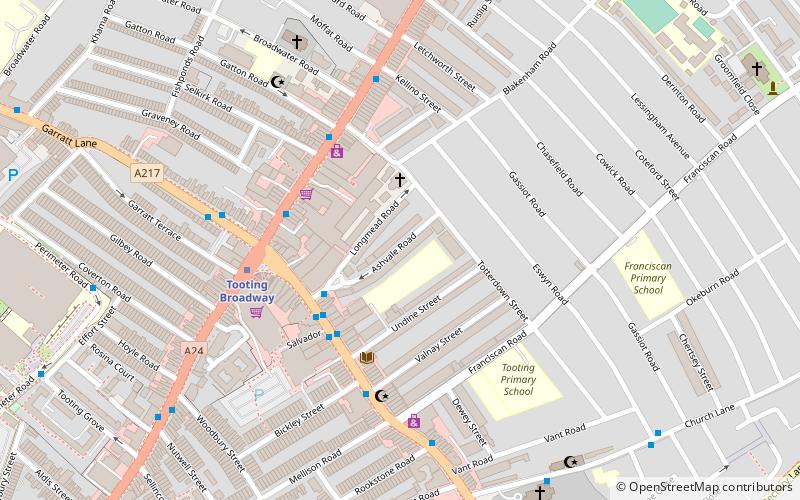 Tooting location map