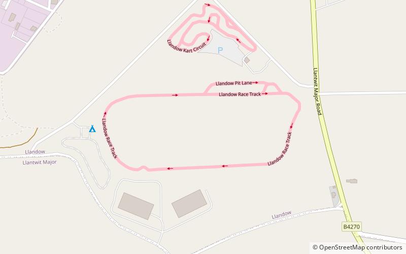 Llandow Circuit location map
