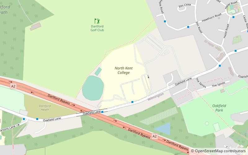 north kent college dartford location map