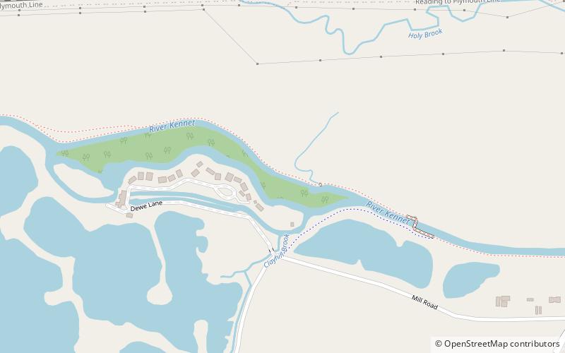 Burghfield Lock location map
