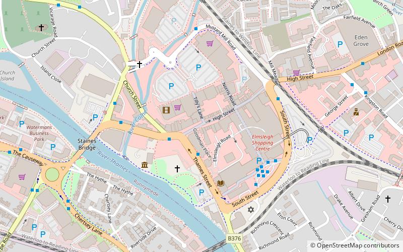 roll out the line staines upon thames location map