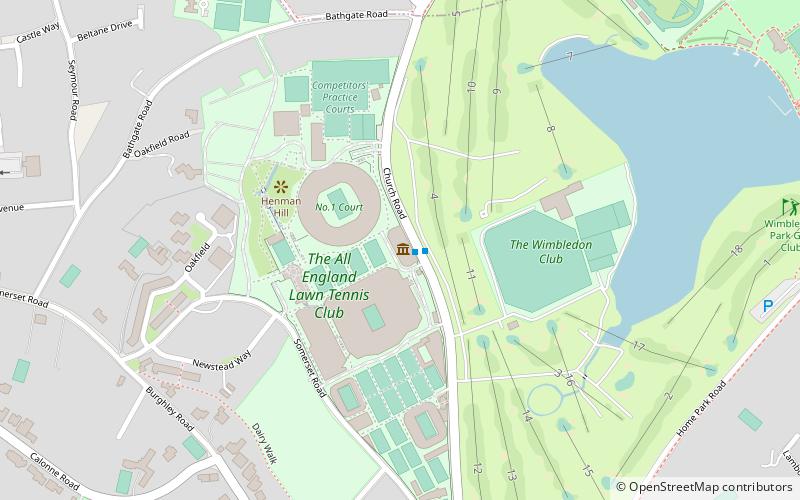 Wimbledon Lawn Tennis Museum location map