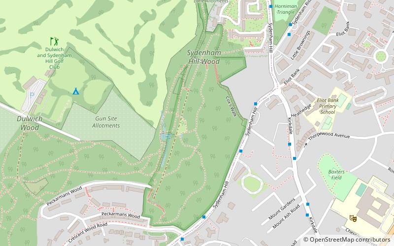 Sydenham Hill Wood location map