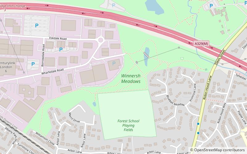 Winnersh Meadows location map