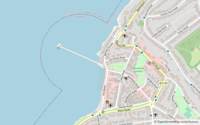 Clevedon Shore location map