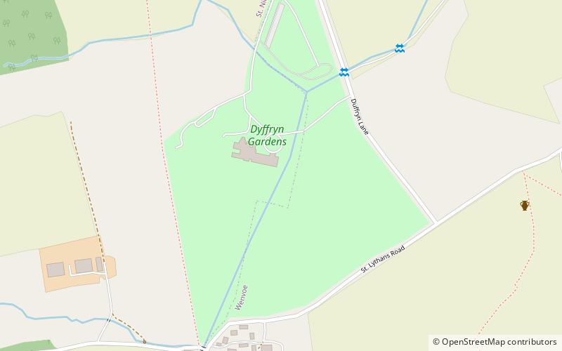 Dyffryn Gardens location map
