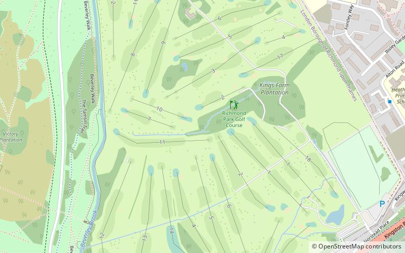 richmond park golf course london location map