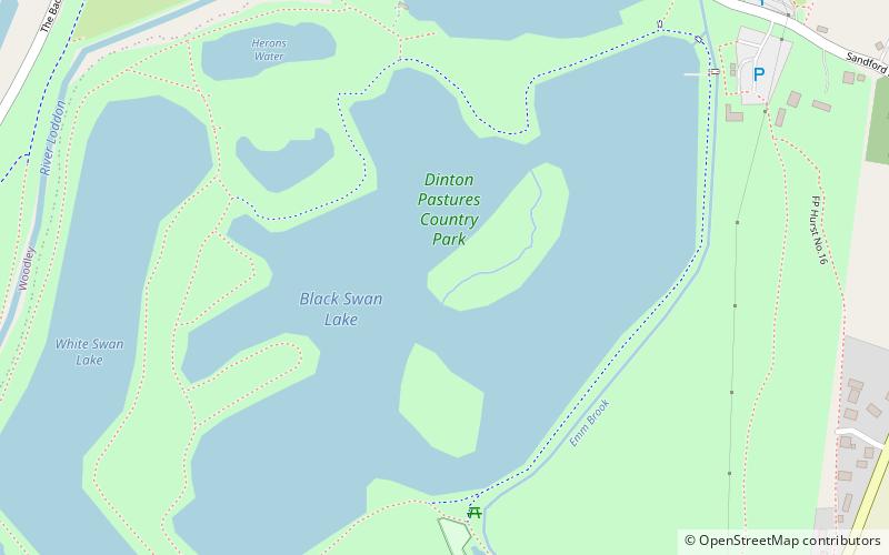 Dinton Pastures Country Park location map