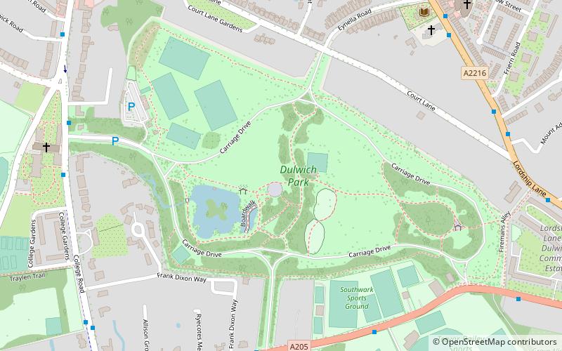 dulwich park london location map