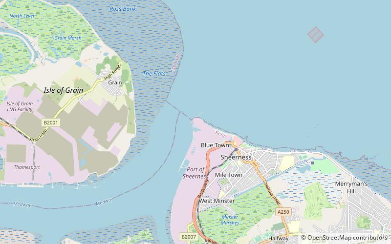 medway ports isle of sheppey location map